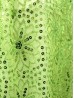 Sequined Flower Mesh Scarf W/ Fringe